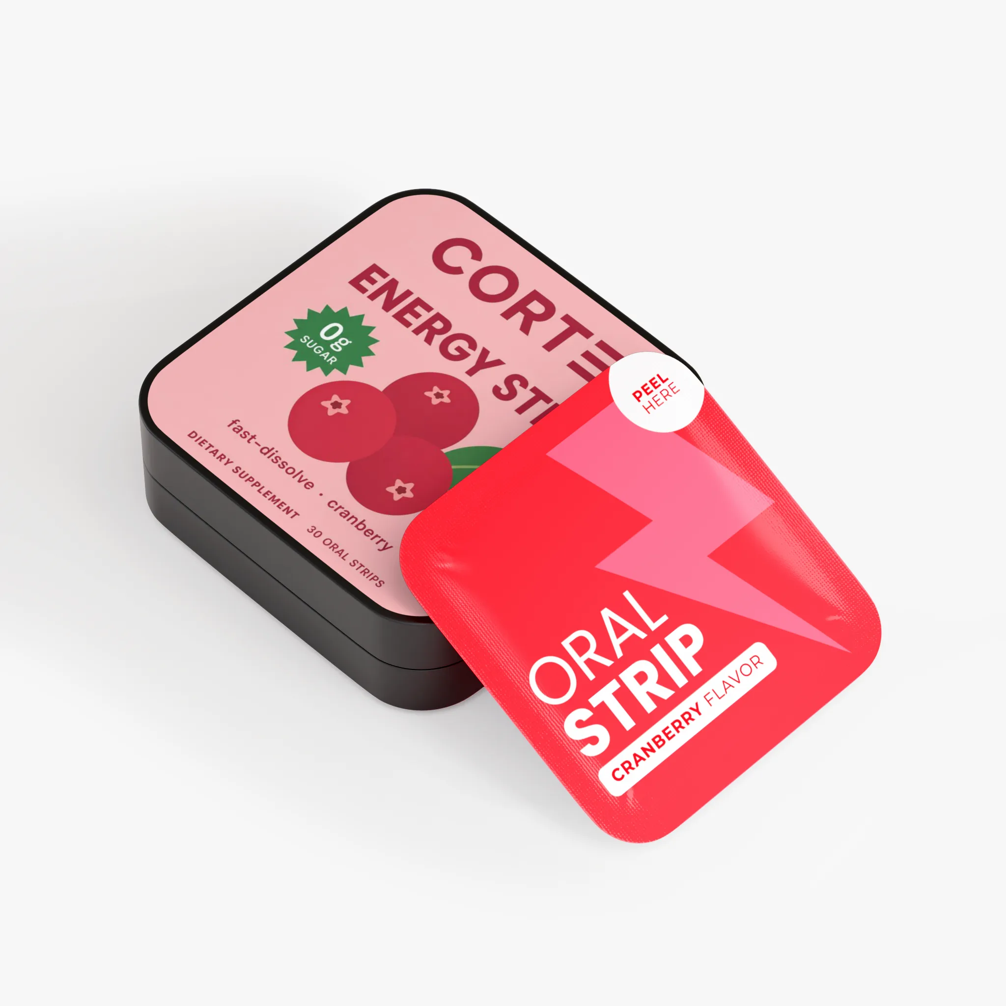 CORTEX Energy Strips tin and cranberry strip